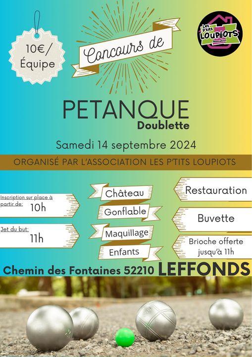 Concours de pétanque de la MAM